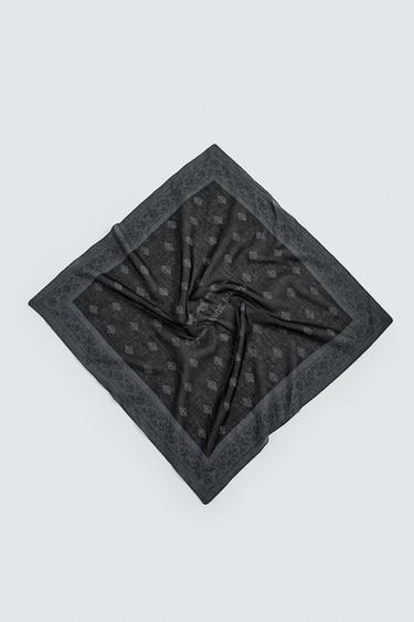 GEOMETRIC PRINT BANDANA - Black by Zara