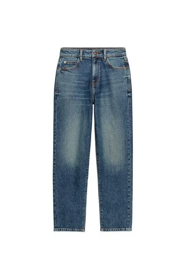 Z.01 HIGH-WAIST MOM FIT JEANS - Blue by Zara
