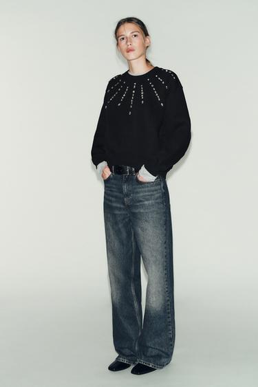 JEWEL SWEATSHIRT - Black by Zara