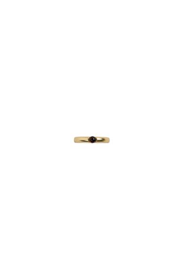 METAL RING WITH STONE - Gold by Zara