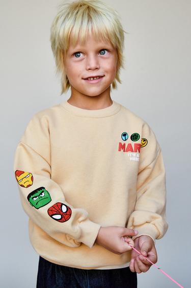 THE AVENGERS © MARVEL PRINTED SWEATSHIRT - Light beige by Zara