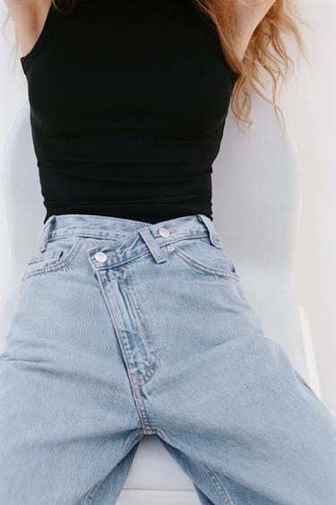 RIBBED TOP - Black by Zara