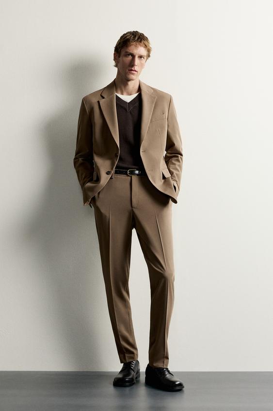 COMFORT SUIT BLAZER - camel by Zara - Image 0