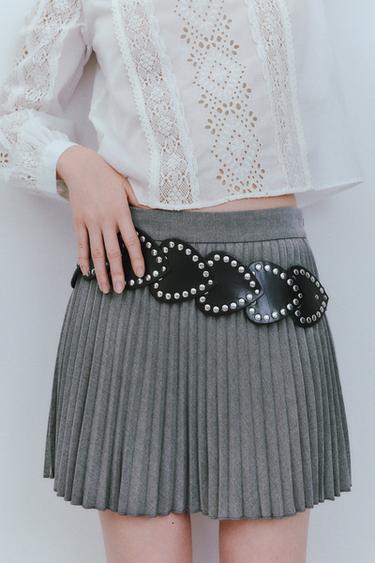 BOX PLEAT SKORT - Grey marl by Zara
