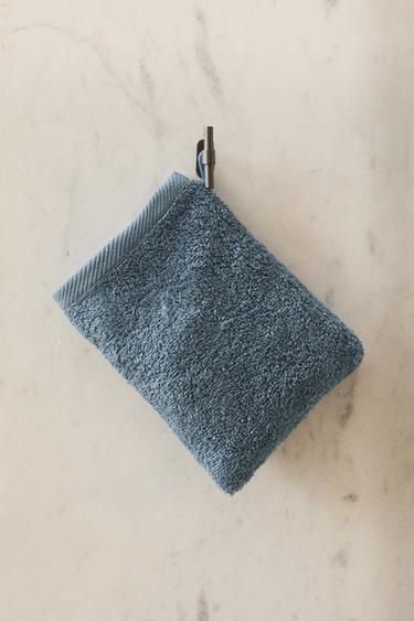 COTTON TERRY BATH-MITT - Mid-blue by Zara