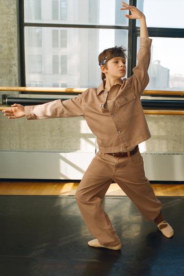 CANVAS OVERSHIRT WITH POCKET - Pumpkin by Zara