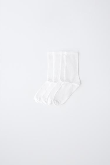 FOUR-PACK OF MID-CALF SOCKS - White by Zara