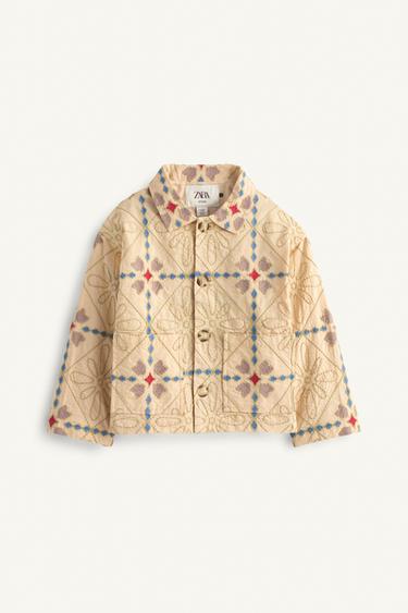 LIMITED EDITION EMBROIDERED PUFFER JACKET - Beige by Zara