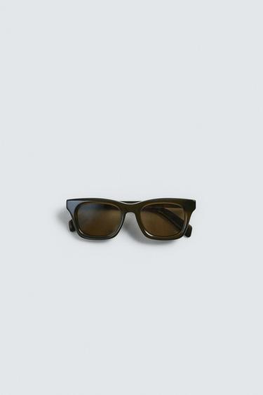 OVAL SUNGLASSES - Olive green by Zara