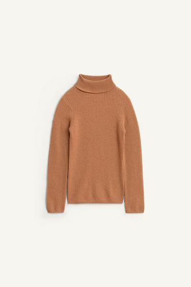 100% WOOL TURTLENECK JUMPER LIMITED EDITION - Light camel by Zara