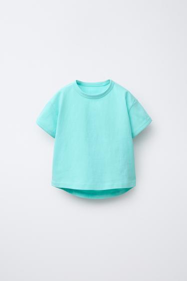 PLAIN T-SHIRT - Turquoise by Zara