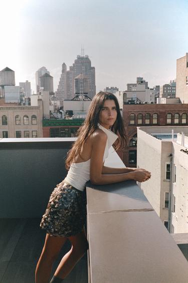 SEQUINNED MINISKIRT - Greenish by Zara