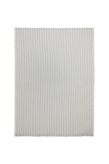 STRIPED MUSLIN BABY BLANKET - Blue by Zara
