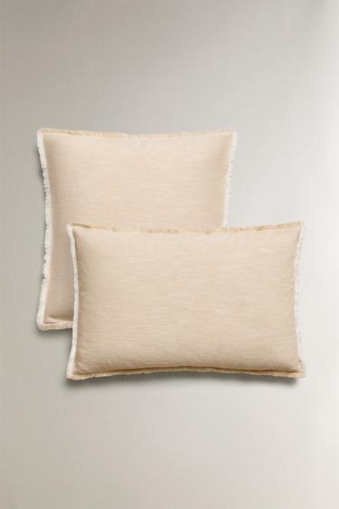 FRINGED CUSHION COVER - Ecru by Zara - Image 0