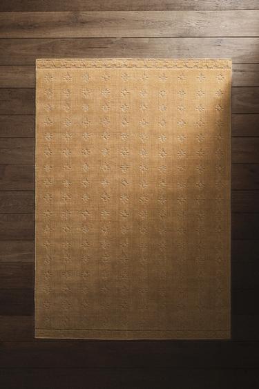 DIAMOND WOOL RUG - Beige by Zara