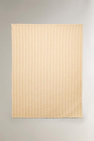 COTTON MUSLIN THROW - Vanilla by Zara