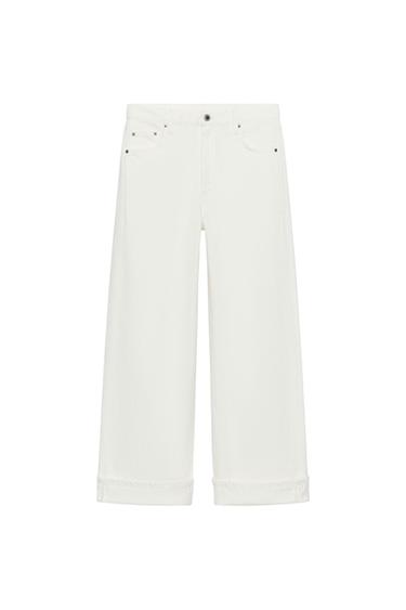 ZW COLLECTION MID-WAIST BAGGY JEANS - Oyster-white by Zara
