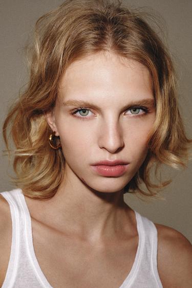 HOOP EARRINGS - Golden by Zara