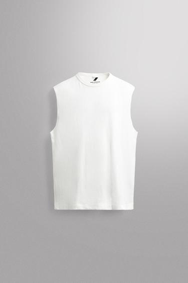 HEAVYWEIGHT TANK TOP - White by Zara