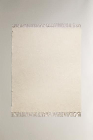 WOOL THROW - Oyster-white by Zara - Image 0