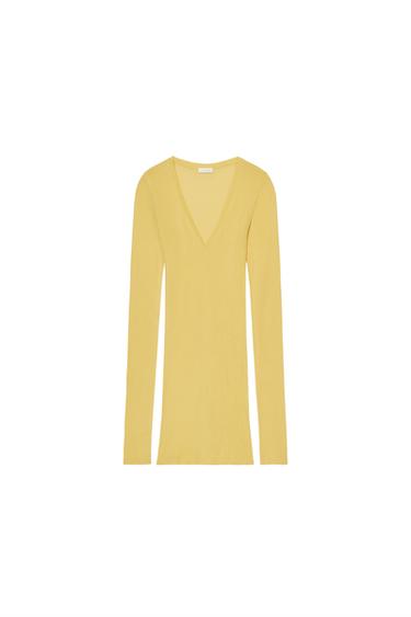 SUPIMA® LONG SLEEVE T-SHIRT - Yellow by Zara