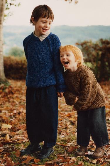 ZARA TIMELESS - CHUNKY KNIT JUMPER WITH WOOL AND ALPACA - Ink blue by Zara