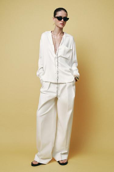 ZW COLLECTION OVERSIZE POCKET SHIRT - Oyster-white by Zara - Image 0