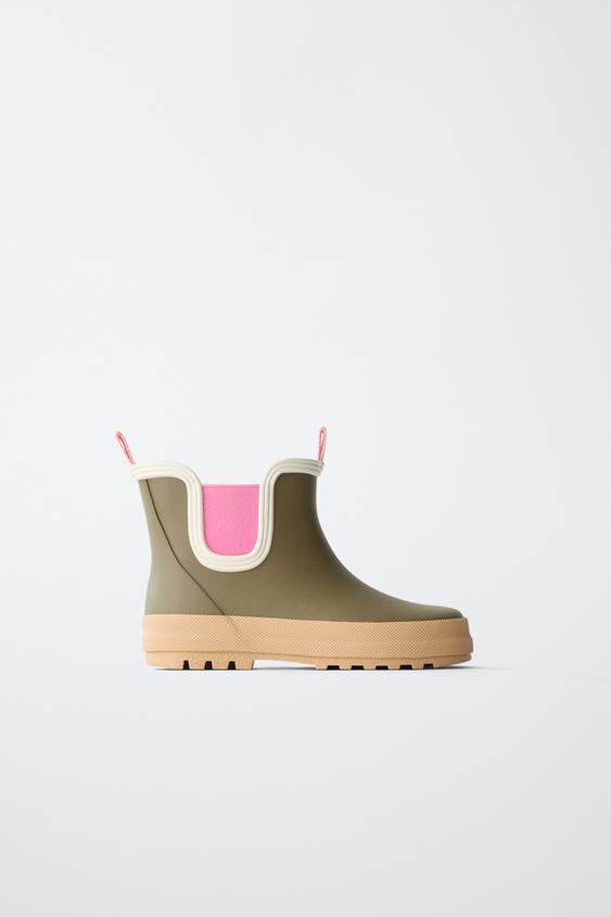 CONTRAST WELLIES - Khaki Green by Zara - Image 0
