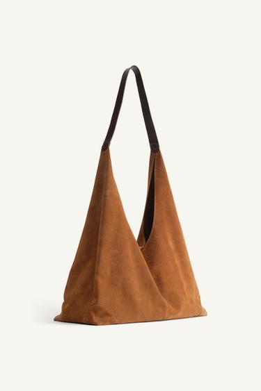 LIMITED EDITION LEATHER SHOPPER BAG - Brown by Zara