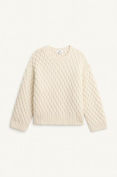 GEOMETRIC JACQUARD JUMPER LIMITED EDITION - Cream by Zara