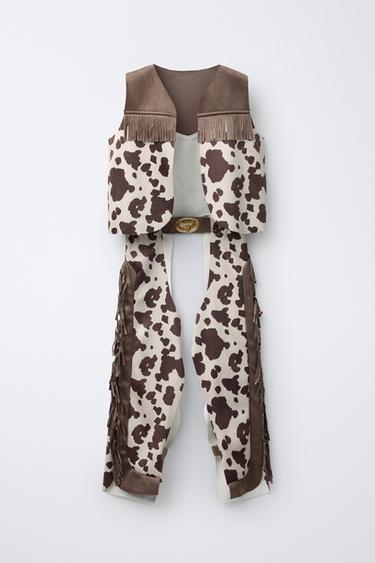 COWBOY ANIMAL PRINT FRINGED COSTUME - Brown by Zara