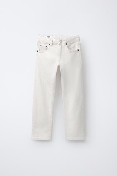 STRAIGHT JEANS - Ecru by Zara
