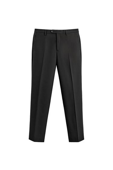 100% WOOL SUIT TROUSERS - Black by Zara