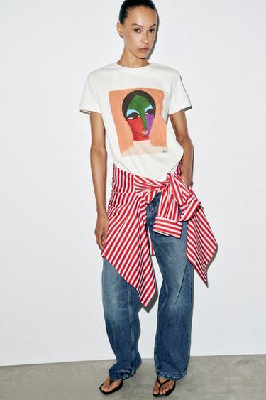 CORTNEY SHORT SLEEVE T-SHIRT - White by Zara
