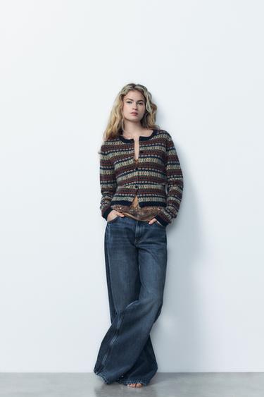 JACQUARD KNIT JACKET - Multicoloured by Zara - Image 0