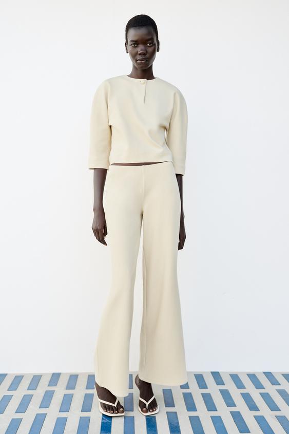 PALAZZO TROUSERS - Ecru by Zara - Image 0