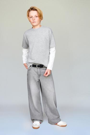 BASIC PLAIN T-SHIRT - Grey marl by Zara