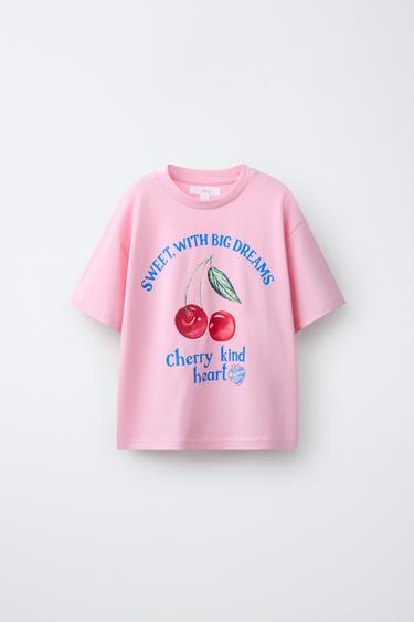 FRUIT PRINT T-SHIRT - Pink by Zara