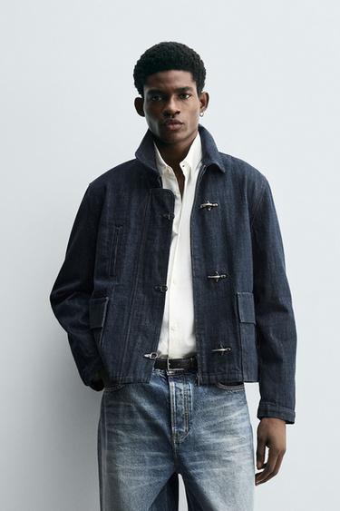 FIREMAN CLASP DENIM JACKET - Indigo by Zara