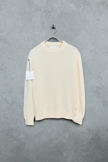 STORIESZ - COTTON AND LINEN KNIT JUMPER - Light beige by Zara
