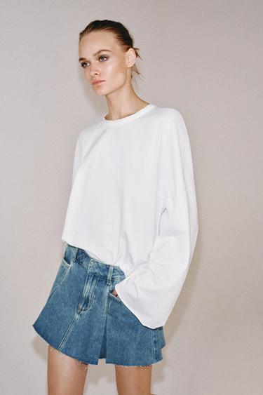 ZW COLLECTION DENIM MINI SKIRT - Blue by Zara