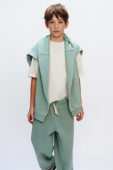 PRINTED SLOGAN SWEATSHIRT - Sea green by Zara