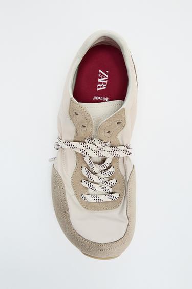BAREFOOT CONTRAST TRAINERS - Sand Brown by Zara