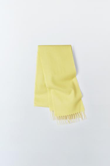 WOOL BLEND SCARF - LIMITED EDITION - Lime by Zara - Image 0