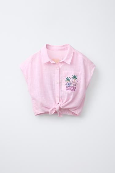 LILO & STITCH © DISNEY KNOTTED SHIRT - Pink by Zara - Image 0