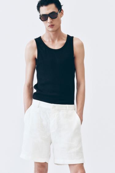 BASIC RIBBED TANK TOP - Black by Zara