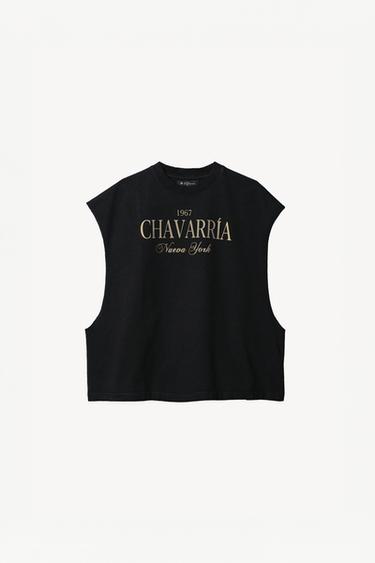 WILLY CHAVARRIA X ZARA OVERSIZE TANK TOP - Black by Zara