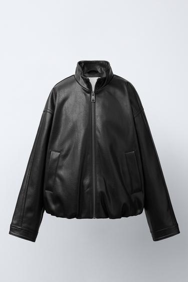 FAUX LEATHER JACKET - Black by Zara