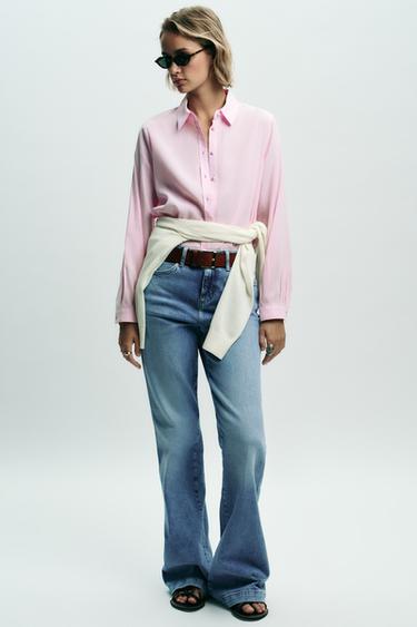 SOFT-TOUCH FLOWING SHIRT - Pastel pink by Zara