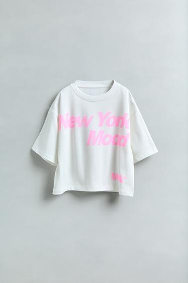 HEAVY JERSEY SLOGAN T-SHIRT - White by Zara - Image 0
